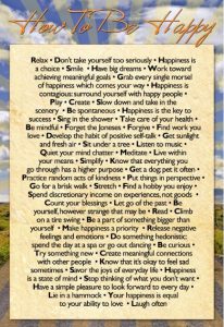 how to be happy poster
