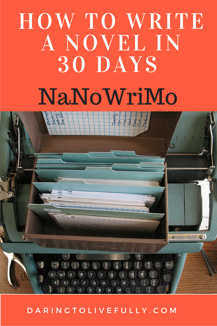 write a novel in 30 days