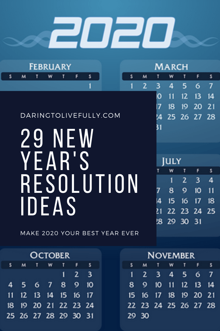 New Year's resolution ideas
