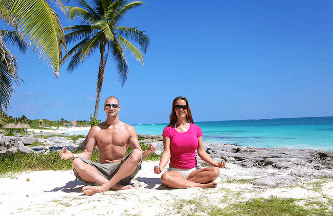 yoga at the beach