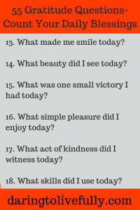 55 Gratitude Questions - Count Your Daily Blessings